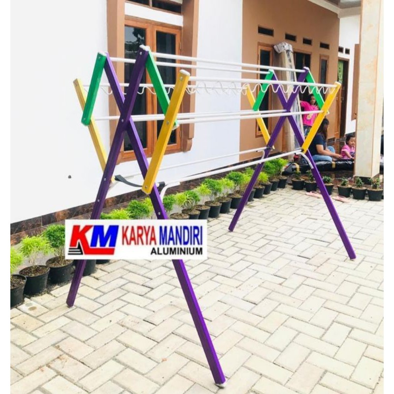 LIVINA - Jemuran Baju / Pakaian / Handuk Aluminium Warna - 175 CM / 1,75 Meter / 1,75 M