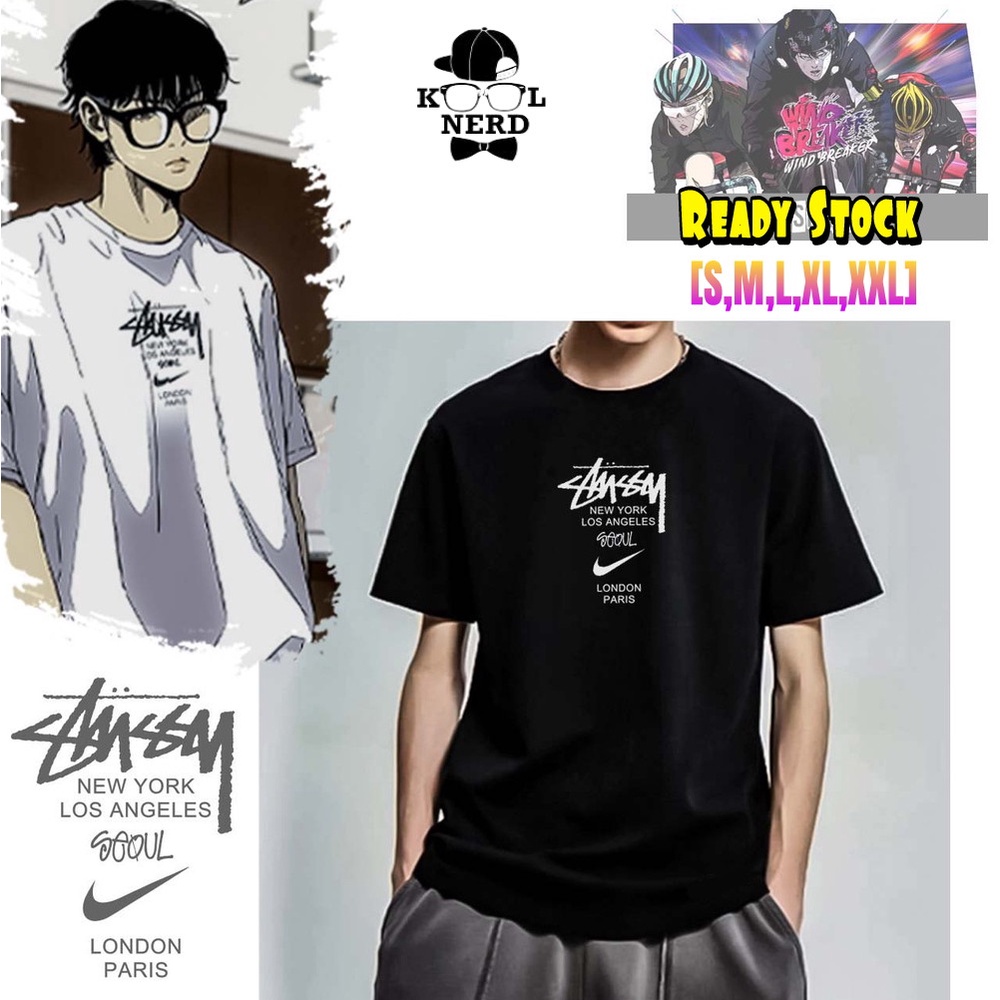 KAOS BAJU PRIA KEREN ANIME WINDBREAKER JAY JO STUSSY ~ READY LENGAN PENDEK DAN PANJANG
