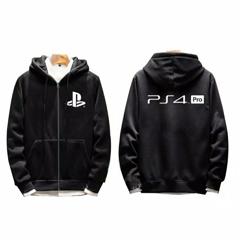 S - XXXXXL(6XL) Jaket PS4 ZipHoodie Gamer Game Pria Wanita BIGSIZE OVERSIZE Zipper Hoodie Gaming PLAYSTATION Jacket Boy Girl