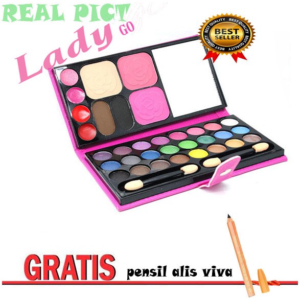 PROMO Make Up Eyeshadow Dompet 5in1 ukuran Kecil LEBIH SIMPEL DISIMPAN DITAS FREE / GRATIS PENCIL AL