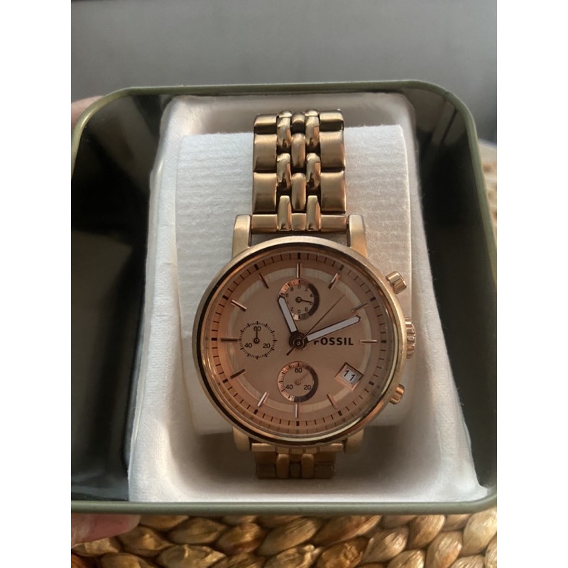 Preloved Jam Tangan Original Fossil Boyfriend Jam Tangan Bekas, Jam Tangan Cewe, Jam Rantai