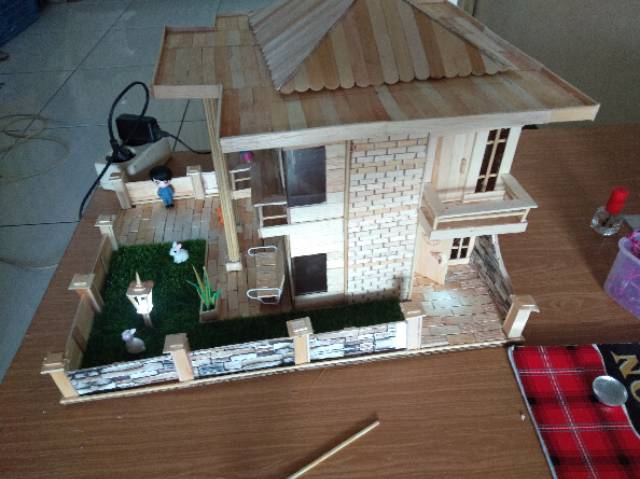 Miniatur Rumah Dari Stik Es Bisa Buat Lampu Tidur Shopee Indonesia