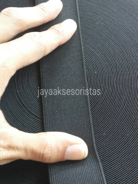 Tali webbing elastis/karet tas tebal 3.8 cm murah bandung