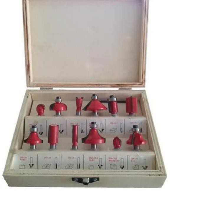 Mata profil set kayu / mata router / mata trimer JLD 12pcs