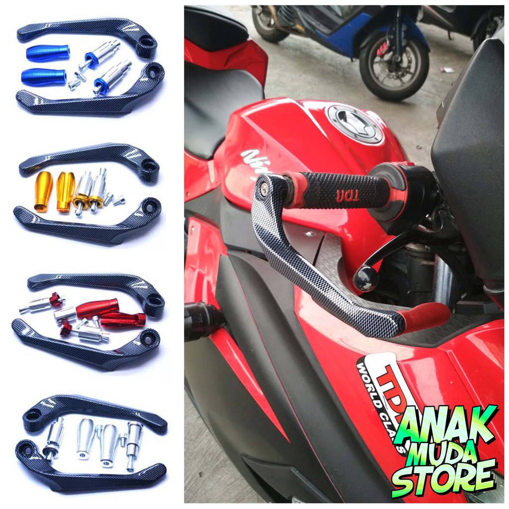 Proguard Handguard Progat Pelindung Jalu Stang Motif karbon Carbon R15 Beat Vario CBR Byson