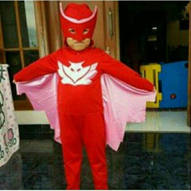 Kostum pj mask owlette model jumpswite/kostum owlete/baju owlete/kostum pj mask/baju pj mask