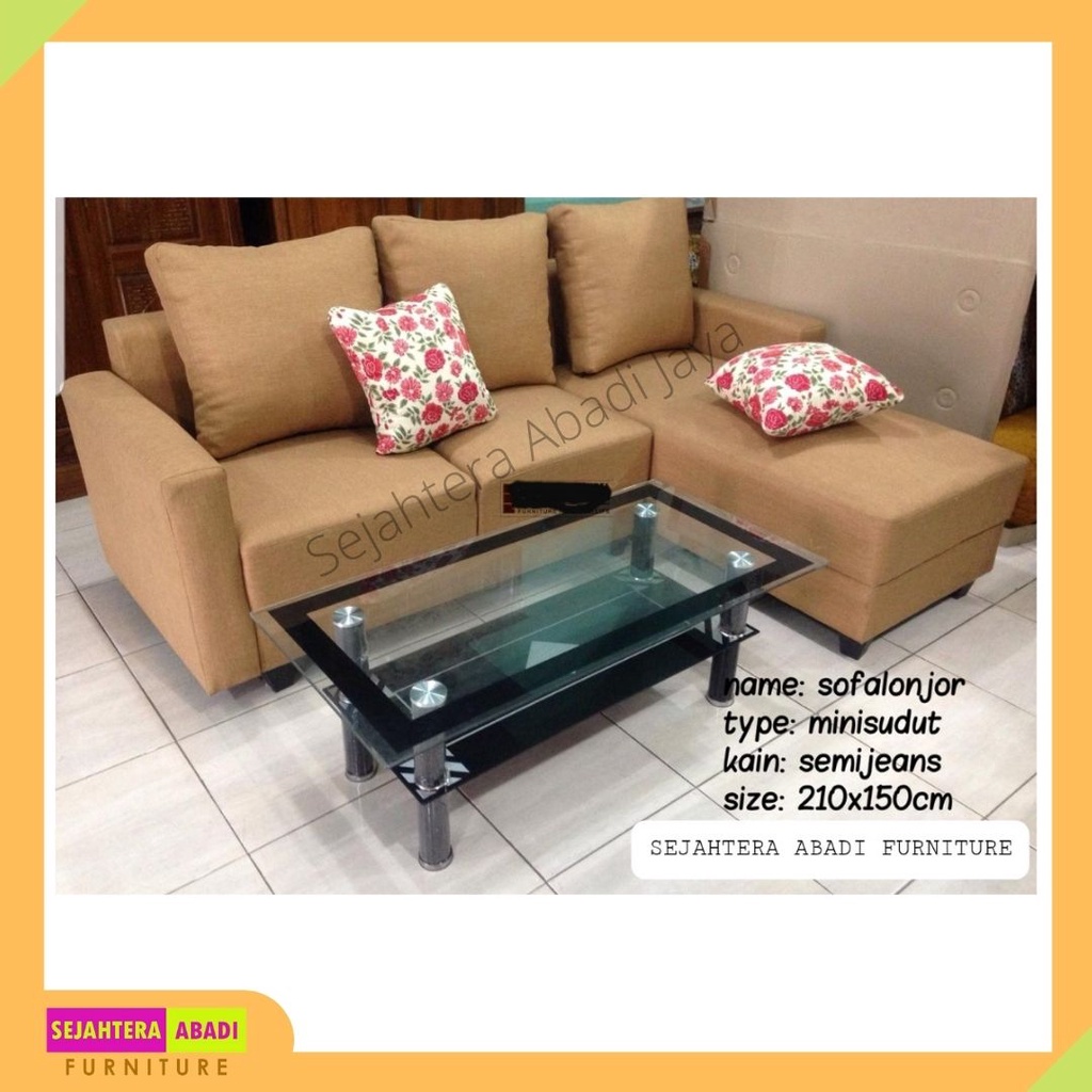 Sofa Santai, Sofa L Selonjor, Sofa Kursi Tamu murah Surabaya