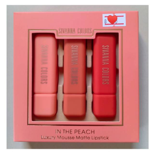 Sivanna Colors Luxury Mousse Matte Lipstick @3pcs/box
