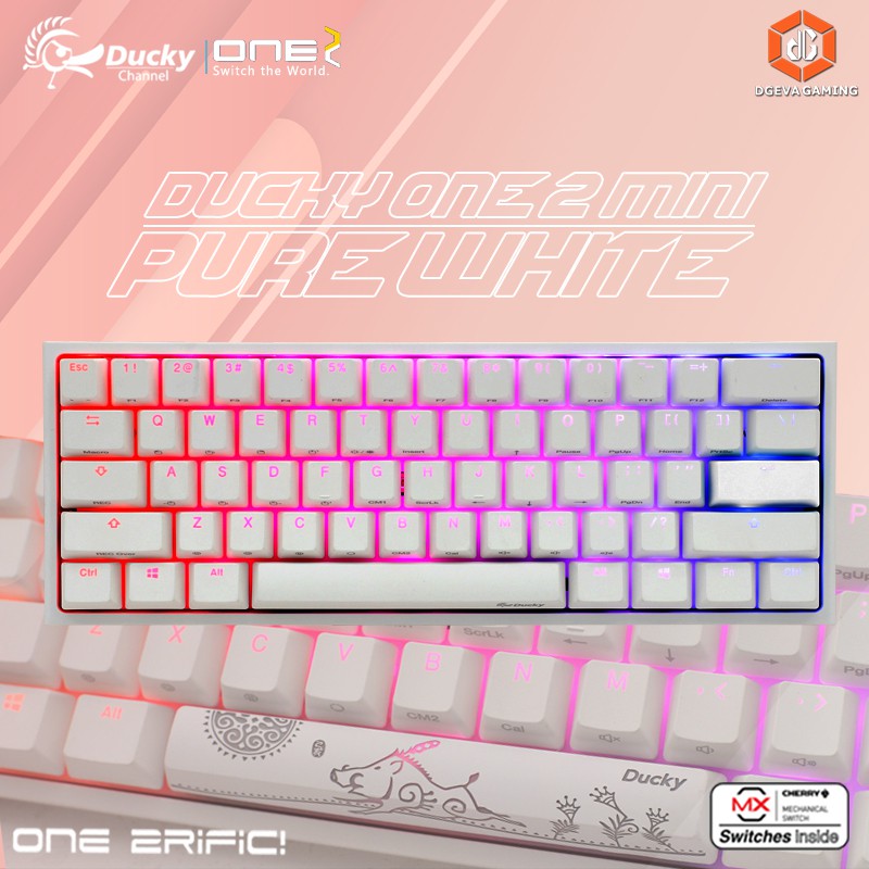 Ducky One 2 Mini White Rgb Led Mechanical Gaming Keyboard Shopee Indonesia