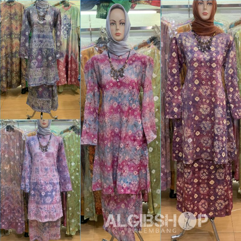 SETELAN WANITA KURUNG JUMPUTAN TITIK TUJUH KHAS PALEMBANG
