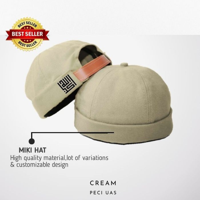 Topi Peci Miki Hat Uas - Topi Peci Model Trendy Stylish Muslim Bahan Rafel Daimaru Kualitas Premium