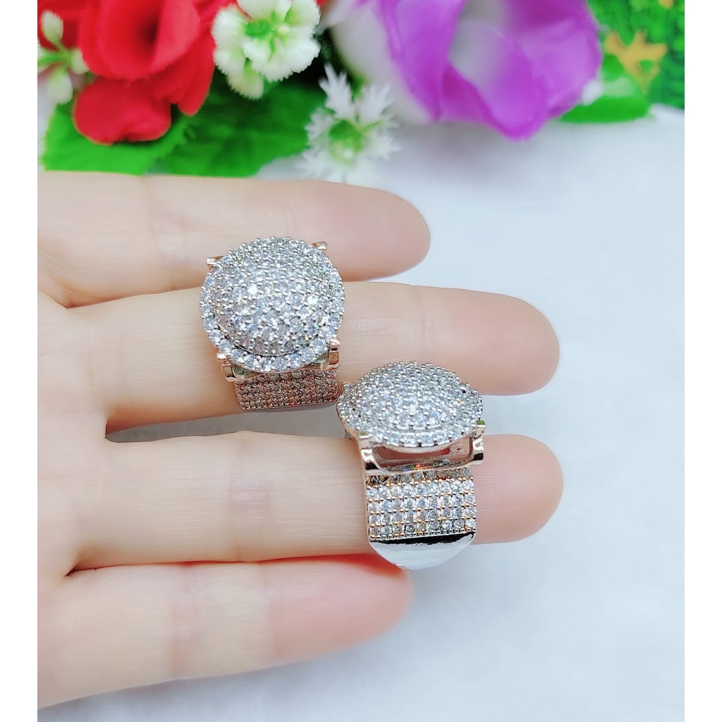 Cincin kombinasi permata full perhiasan xuping jewellery