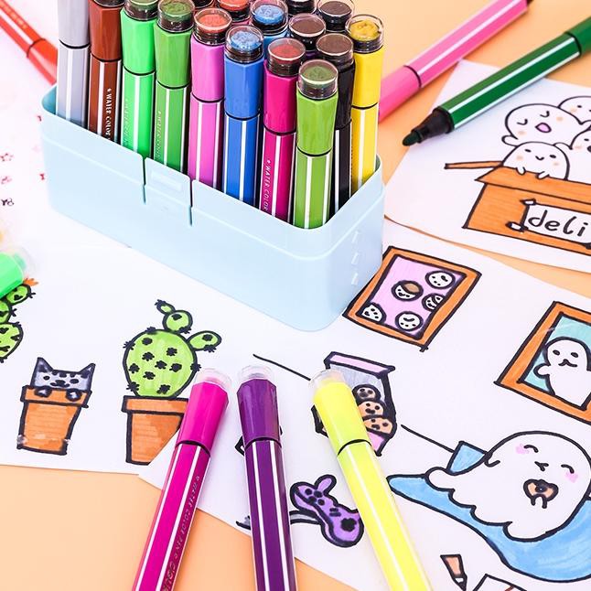 

BIG SALE!! KODE-713 Deli Spidol Warna Sekolah 12/18/24/36 Warna Tinta dapat dicuci 70653