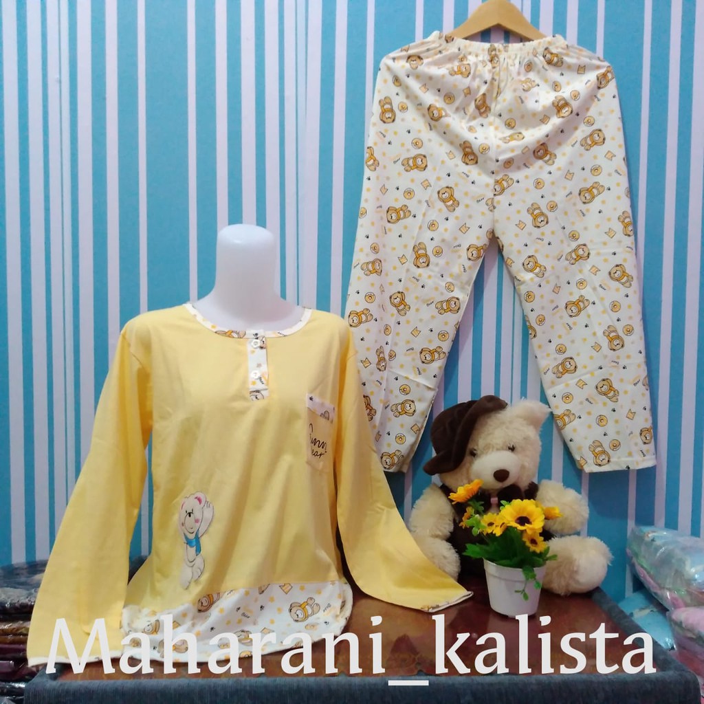 Termurah PP Sie Lie Setelan Baju Tidur Wanita Dewasa Piyama Lengan Panjang Celana Panjang Uk L-XL