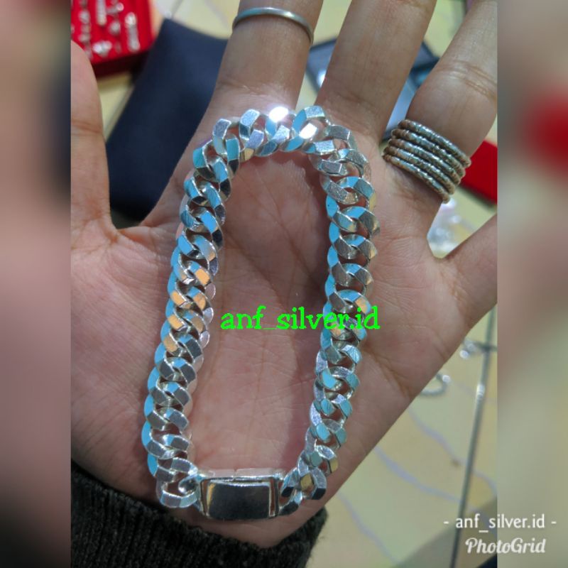 Gelang sisik naga dewasa (perak murni )