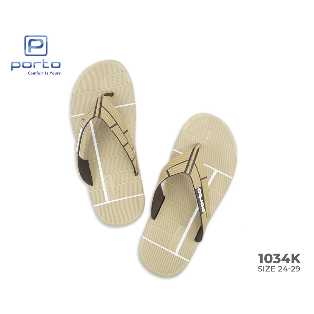 1034K -  Porto Leveling Sandal Jepit Anak Laki Size 24 - 29 Anti Slip Nyaman Awet Keren Original Terbaru