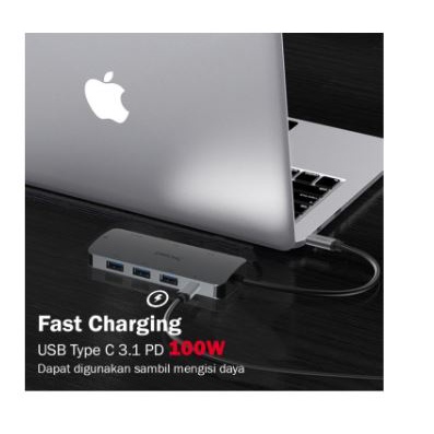 Type-c to Hdtv Lan rj45 Tf sd card PD usb-A 3.0 hub converter px 8in1 100w 5Gbps 4k UHD gigabit for laptop macbook phone uch-18 uch18