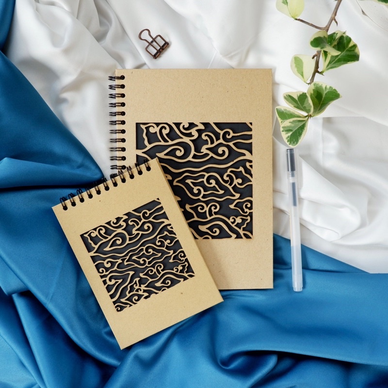 

Otterspace Studio | [PO] Batik Megamendung Pattern Ring Notebook - Notebook Cover Motif Batik Megamendung