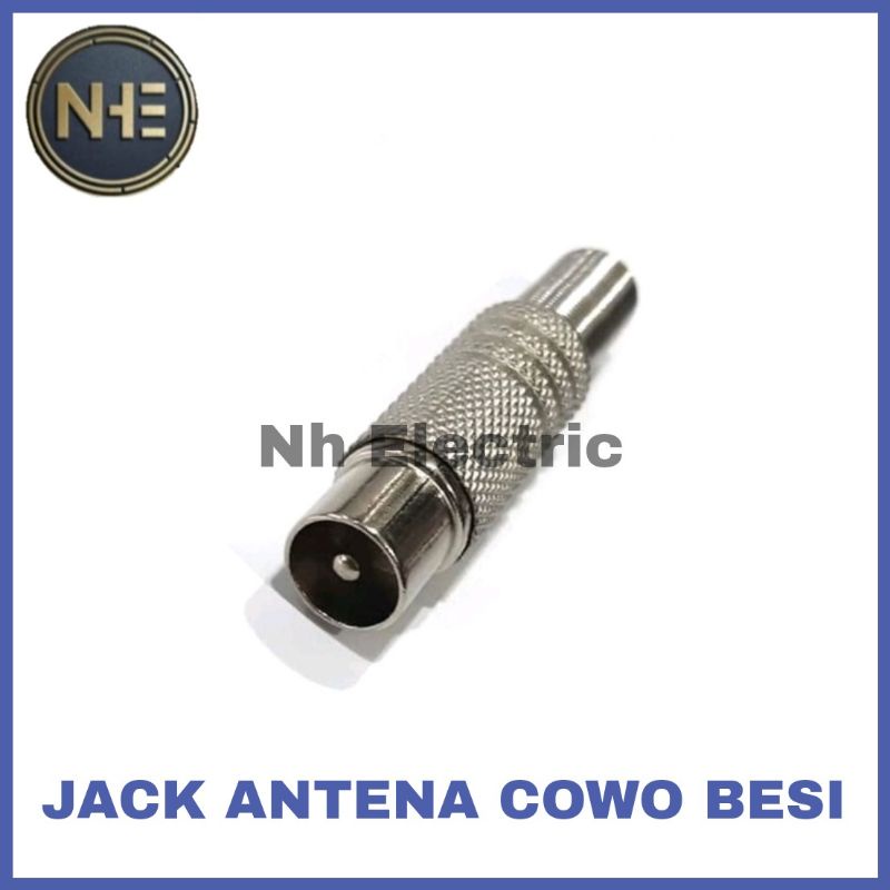 Jack Antena Cowo Besi - Colokan Antena Male Besi - Jack Tv Cowo Besi