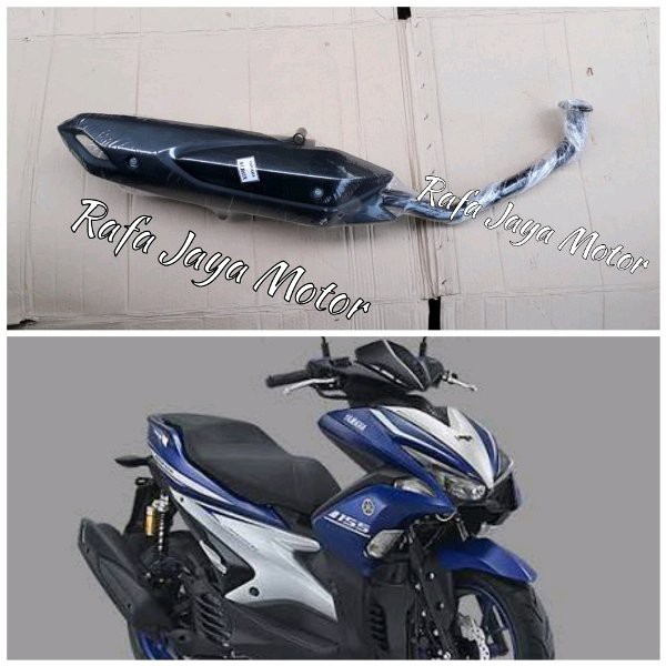 Knalpot Bobokan Aerox 155 VVA Tipe Standar Racing Plus Tutup Knalpot
