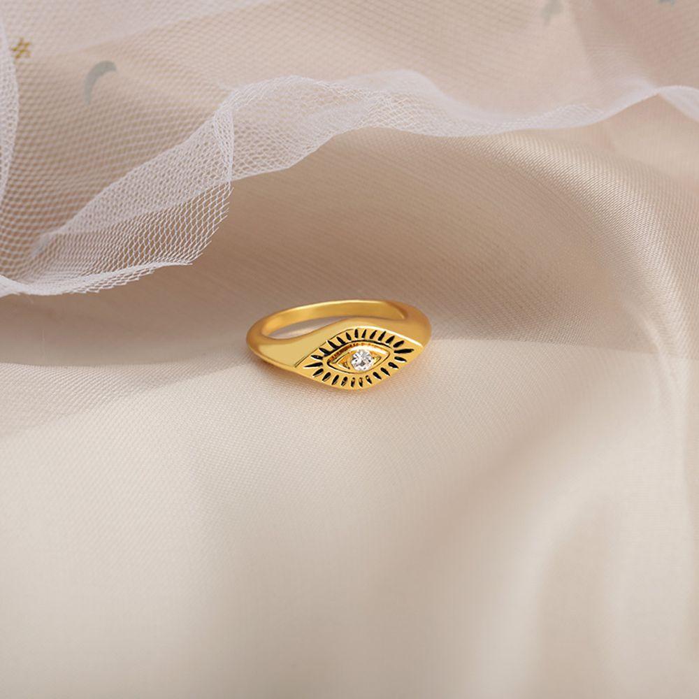 REBUY Rebuy Cincin Aesthetic Punk Berlebihan Aksesoris Mata Wajah Untuk Pria Wanita Fashion Jewelry
