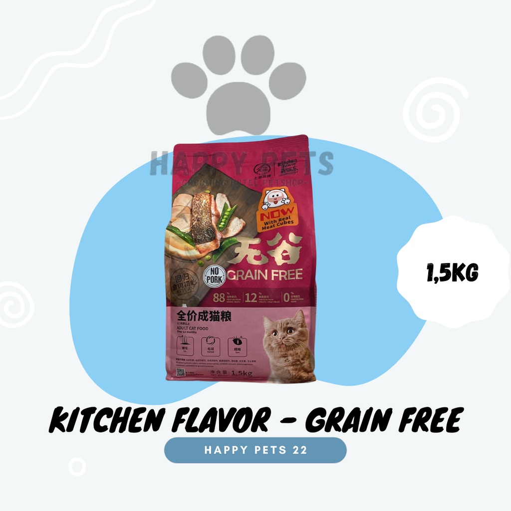 Kitchen Flavor - Grain Free Kemasan Freshpack 1.5Kg makanan kucing