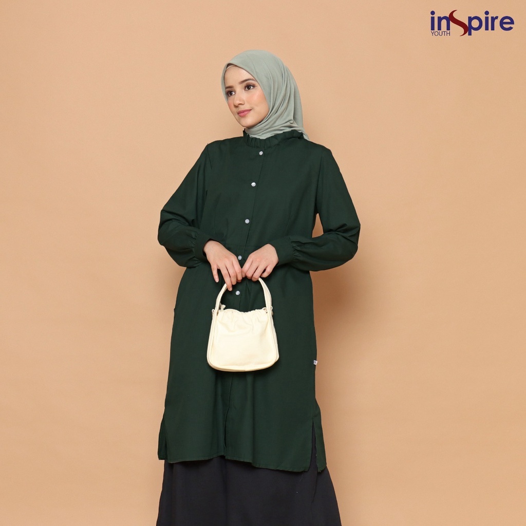 Inspire ITU 45 Tunik Wanita Bahan Kenzie Slub Atasan Muslimah Casual Outfit Daily OOTD