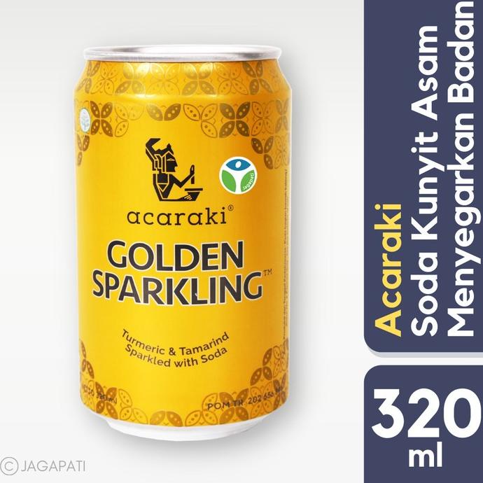 

Acaraki - Golden Sparkling 320ml - Jamu Kunyit Asam with Soda