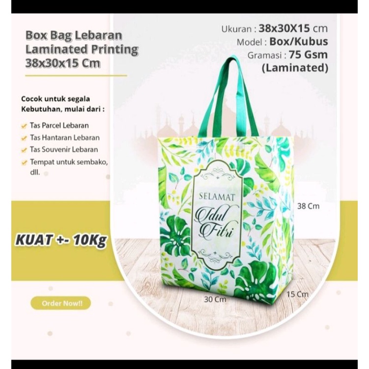 

SPONBAND BAG LEBARAN/ TAS LEBARAN / BAG LEBARAN MUAT 10 KG