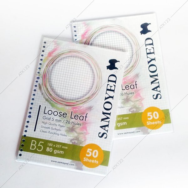 

Produk Eksklusif Loose Leaf Samoyed B5 - 26 Holes - Grid - Kotak 5 mm isi 50 Lembar Terbatas