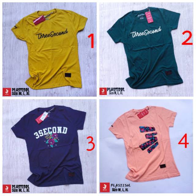 KAOS 3SECOND KAOS 3SECOND WANITA KAOS 3SECOND CEWEK KAOS PENDEK WANITA