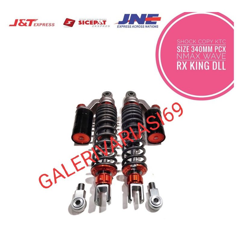 SHOCK absorber shockbreaker belakang tabung atas bebek 280/320/340mm KTC extrem DOUBLE TABUNG