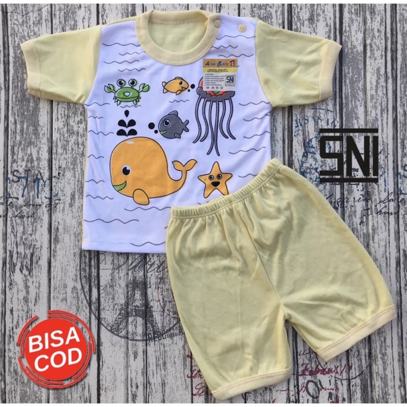 Setelan bayi Oblong Pendek Bayi Baju Bayi Celana Bayi Baju Set Bayi Piyama Bayi DNW BABY