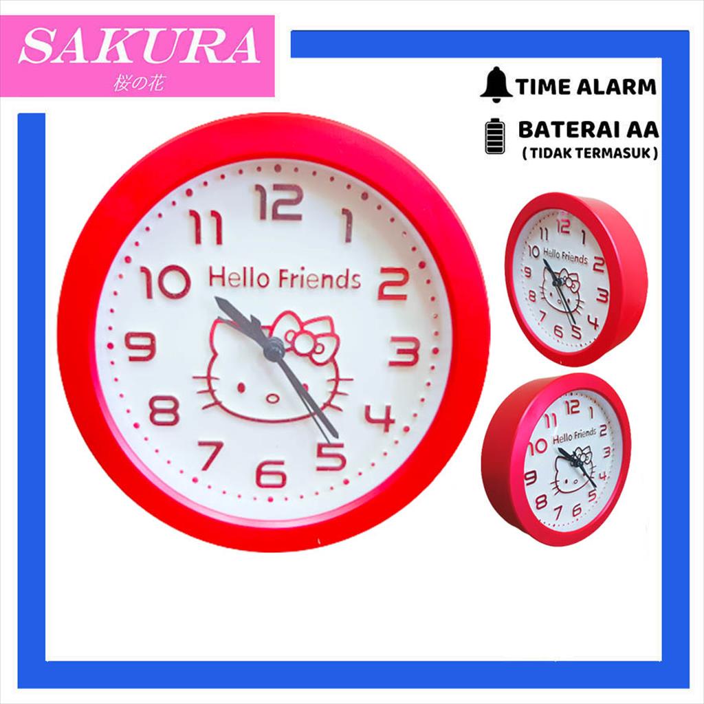 SAKURA Jam Beker/Jam Weker/Jam Meja Bulat Karakter Kartun Campur 105