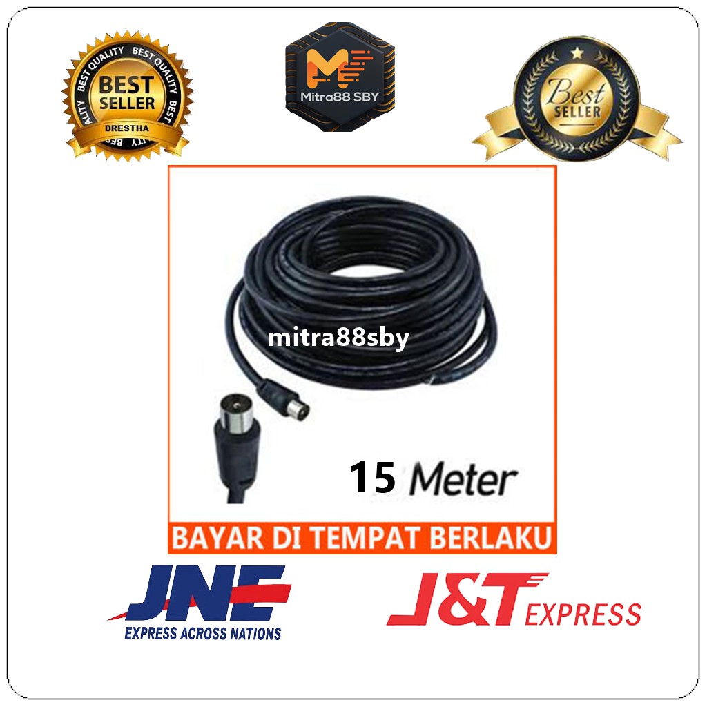 Mitra88sby kabel antena tv parabola RG6 plus jack