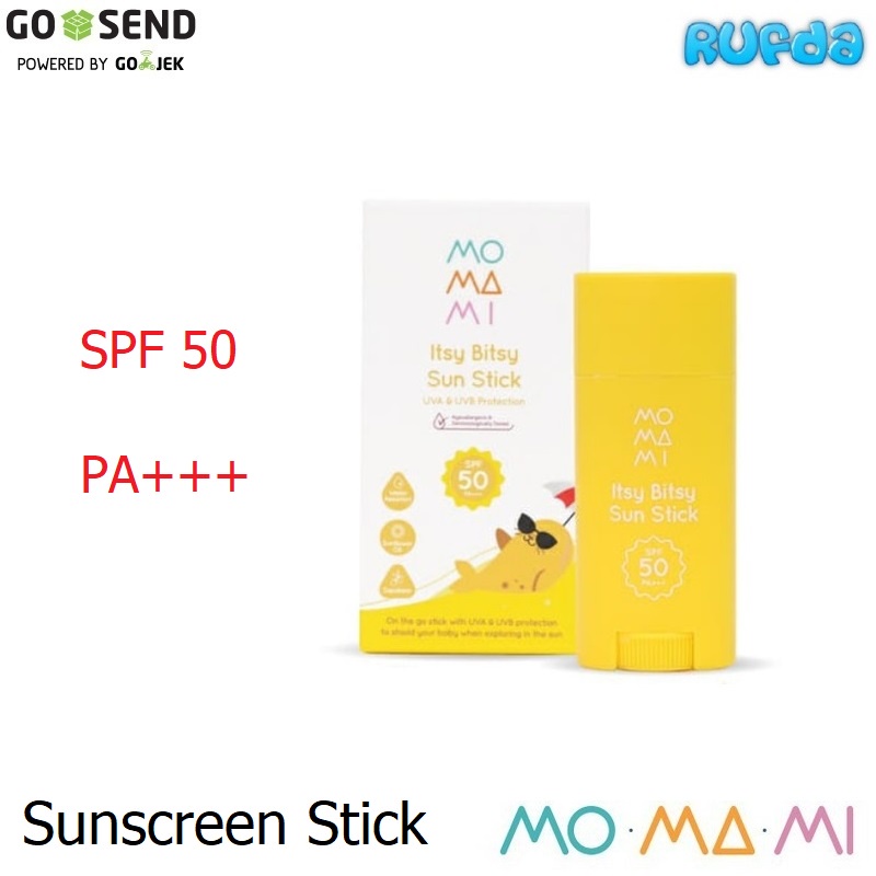 Momami Itsy Bitsy Sun Stick Tabir Surya Bayi dari UVA dan UVB Anti Air