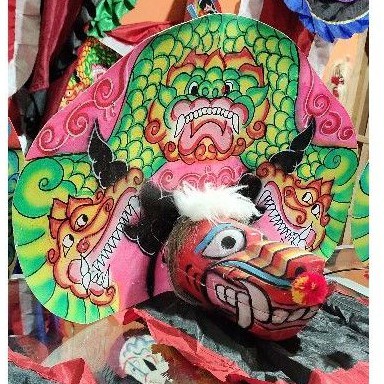 Barongan anak cat semi brush murah gak murahan / barongan mainan / barongan / reog / devil /caplokan