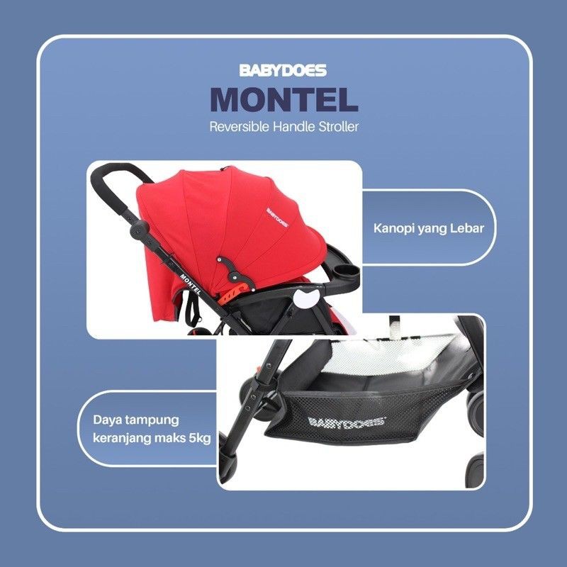 Stroller Reversible BabyDoes Montel / Kereta Dorong Bayi