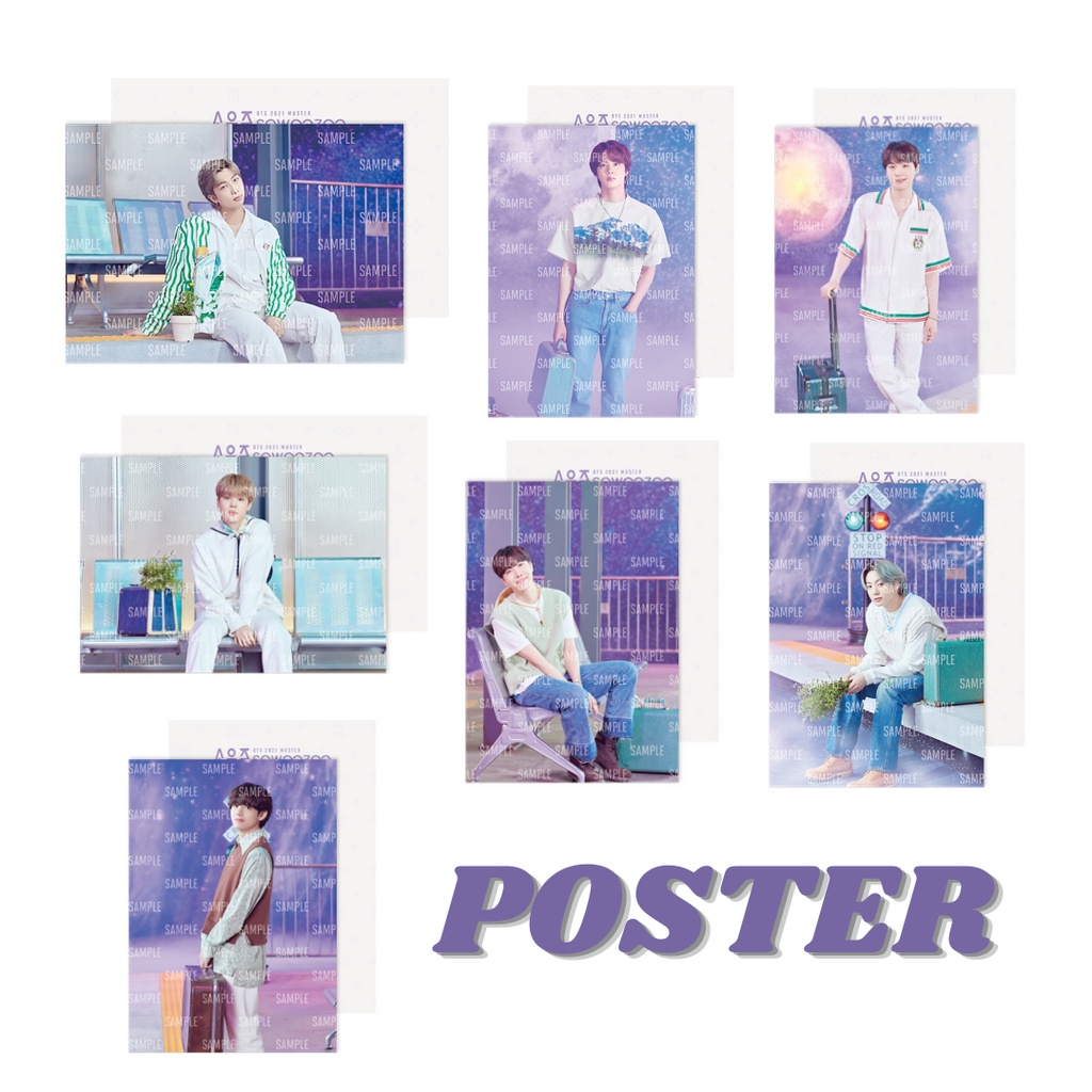 [READY STOCK]SHARING BUNDLE BTS:SOWOOZOO - POSTER SET RM/JIN/SUGA/J-HOPE/JIMIN/TAEHYUNG (V)/JUNGKOOK