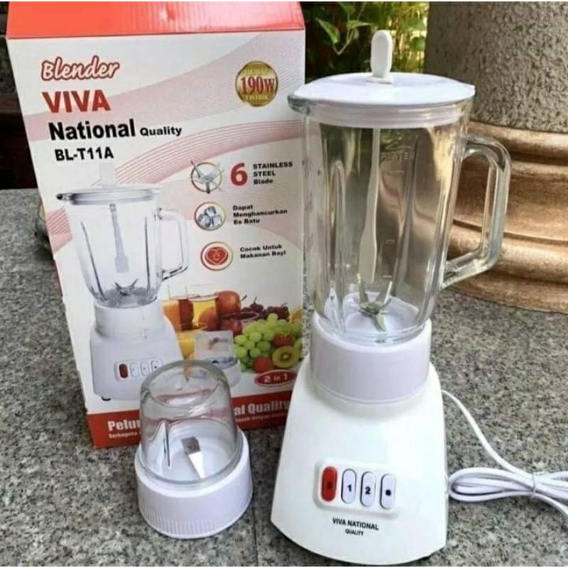 BLENDER  VIVA BL-T 11 GN 2IN1 BAHAN KACA NATIONAL NT QUALITY