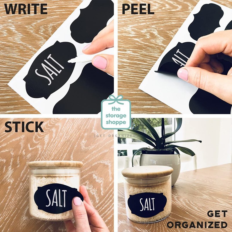 

The Storage Shoppe - Label Stiker Hitam / Chalkboard Label Stickers