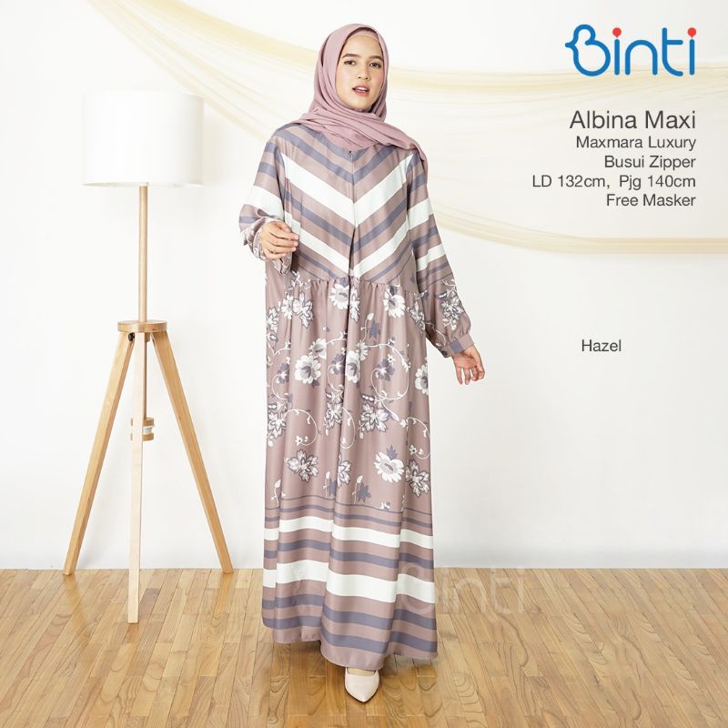COD ORIGINAL BINTI GAMIS JUMBO ENDA FUNI ALBINA AGREA BUSUI JUMBO BIGSIZE LD 135 FIT XXXL GAMIS MUSLIM BIGSIZE MOTIF BUNGA-Albina hazel