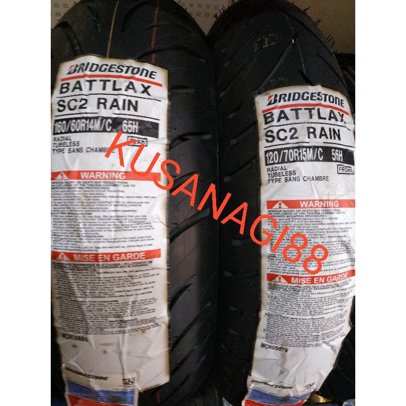 Ban Battlax SC2 Rain 120/70-15 + 160/60-14 X-MAX FORZA