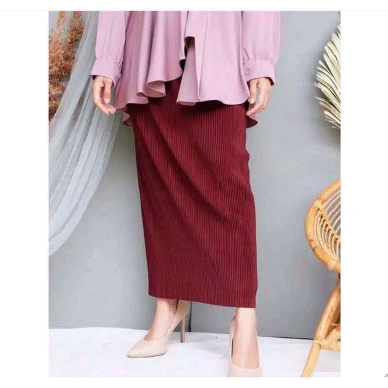 Rok Span Rajut Panjang / Rok Span Knitted