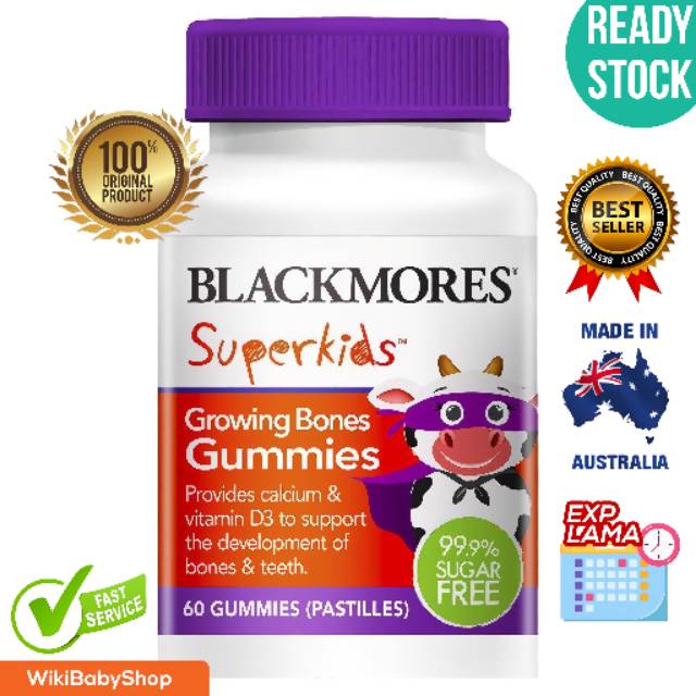 Vitamin Anak / BLACKMORES SUPERKIDS Growing Bones Gummies  - 60 Gummies