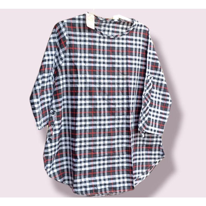 blouse atasan tunik wanita burberry jumbo