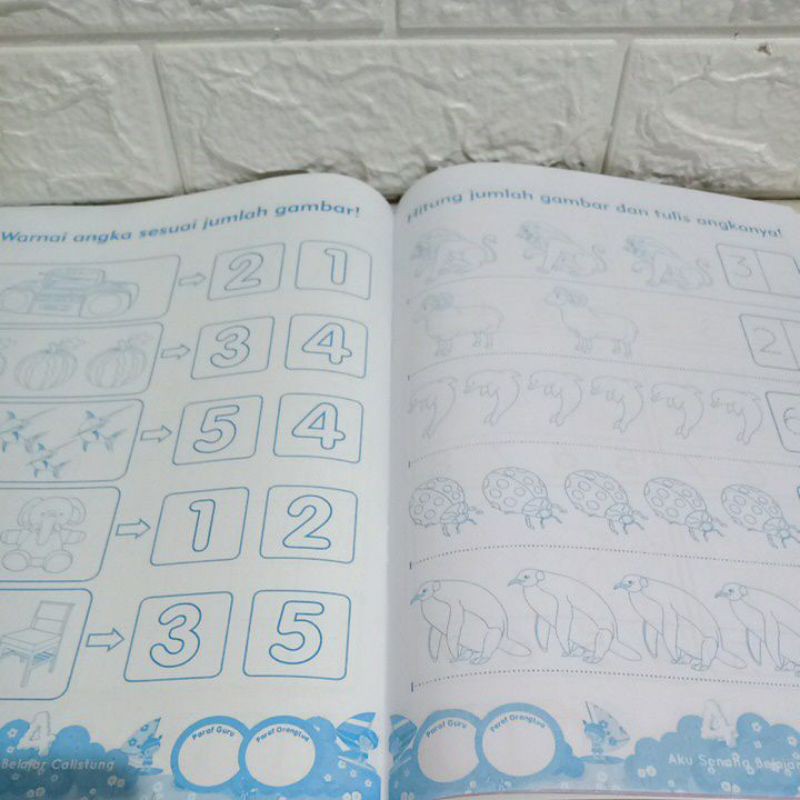 Buku Aku Senang Belajar Calistung Baca Tulis Hitung