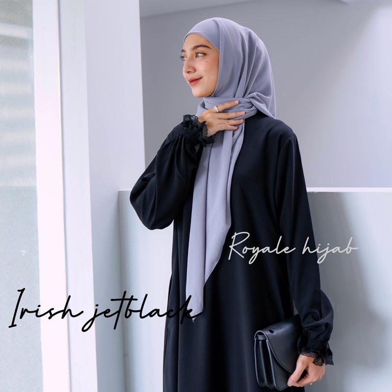 Irish abaya jetblack leuwitex mix tile hitam