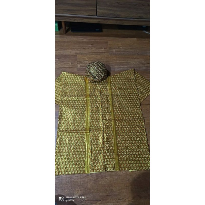 Kain prodo pengantin + blangkon