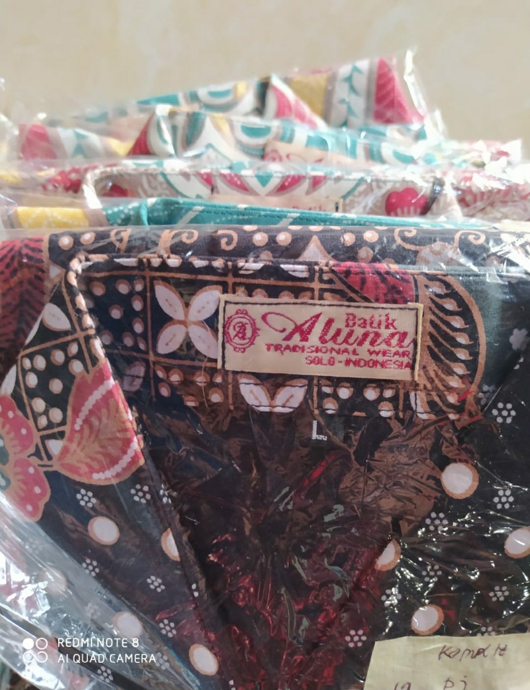 Atasan Baju Kemeja Batik Solo Pria Lengan Panjang Bahan Katun Premium Slimfit Modern Aluna Pcw 074